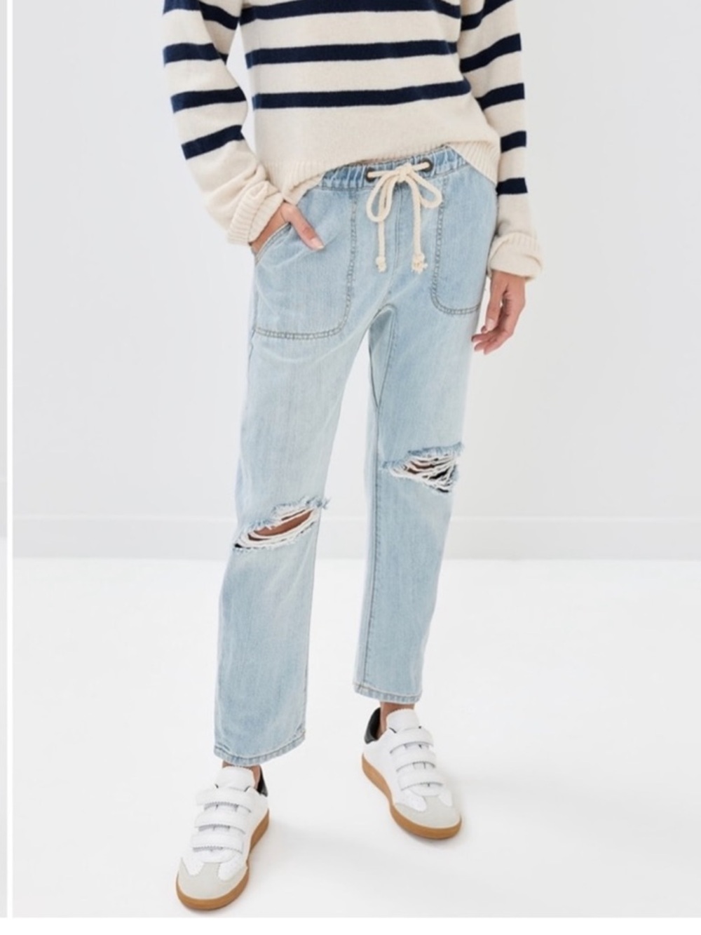 One Teaspoon Shabbies Drawstring Boyfriend Jeans size Small A154